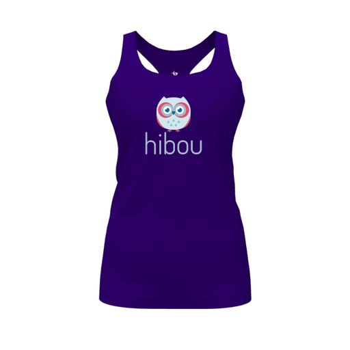 [FT0TRBPP-FYS-LOGO1] Decker Racerback Tank Top (Female Youth S, Purple, Logo 1)