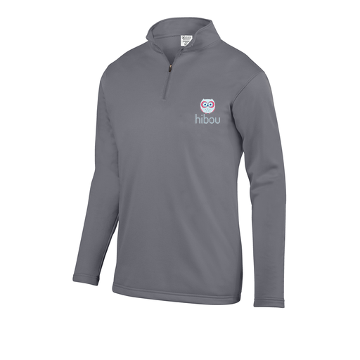 [FOLQFFGY-AS-LOGO1] Decker Men's FlexFleece 1/4 Zip (Adult S, Gray, Logo 1)