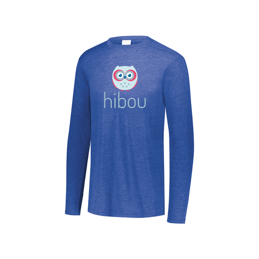 [FTLCUBRY-YS-LOGO1] Decker Youth Tri-Blend T-Shirt - Long Sleeve (Youth S, Royal, Logo 1)